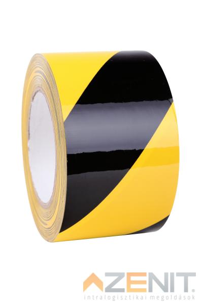 Padlójelölő szalag 75 mm sárga-fekete