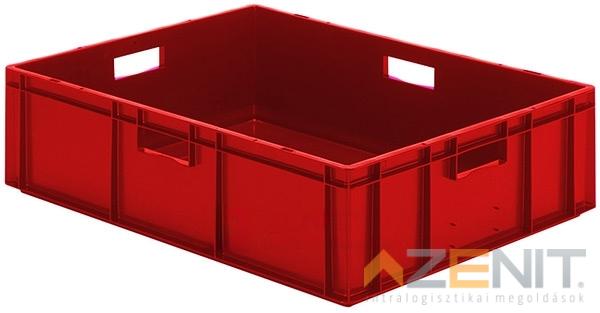 Műanyag szállítóláda 800×600×210 mm piros színben