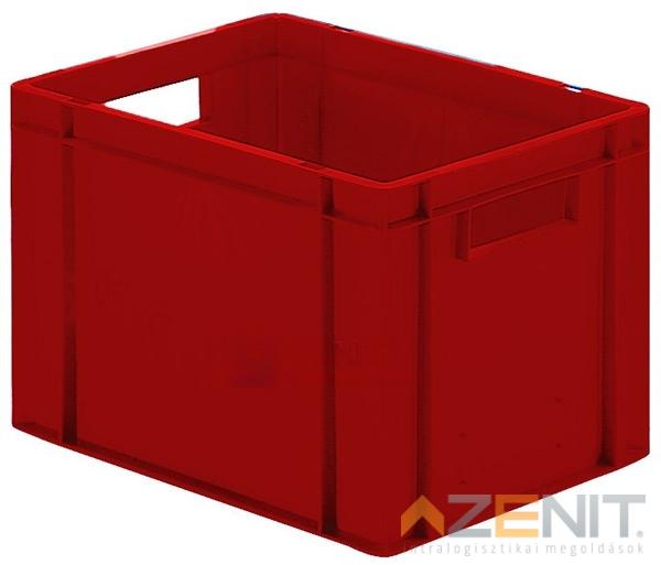 Műanyag szállítóláda 400×300×270 mm piros színben