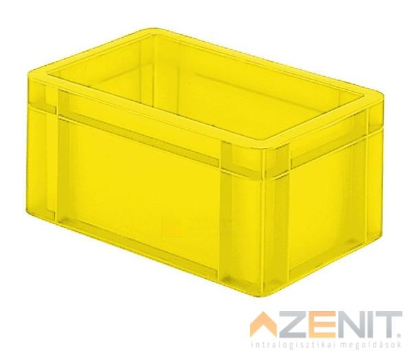 Műanyag szállítóláda 300×200×145 mm sárga színben