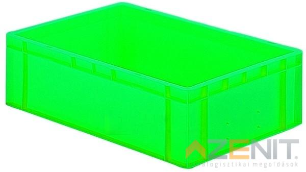Műanyag szállítóláda 600×400×175 mm zöld színben