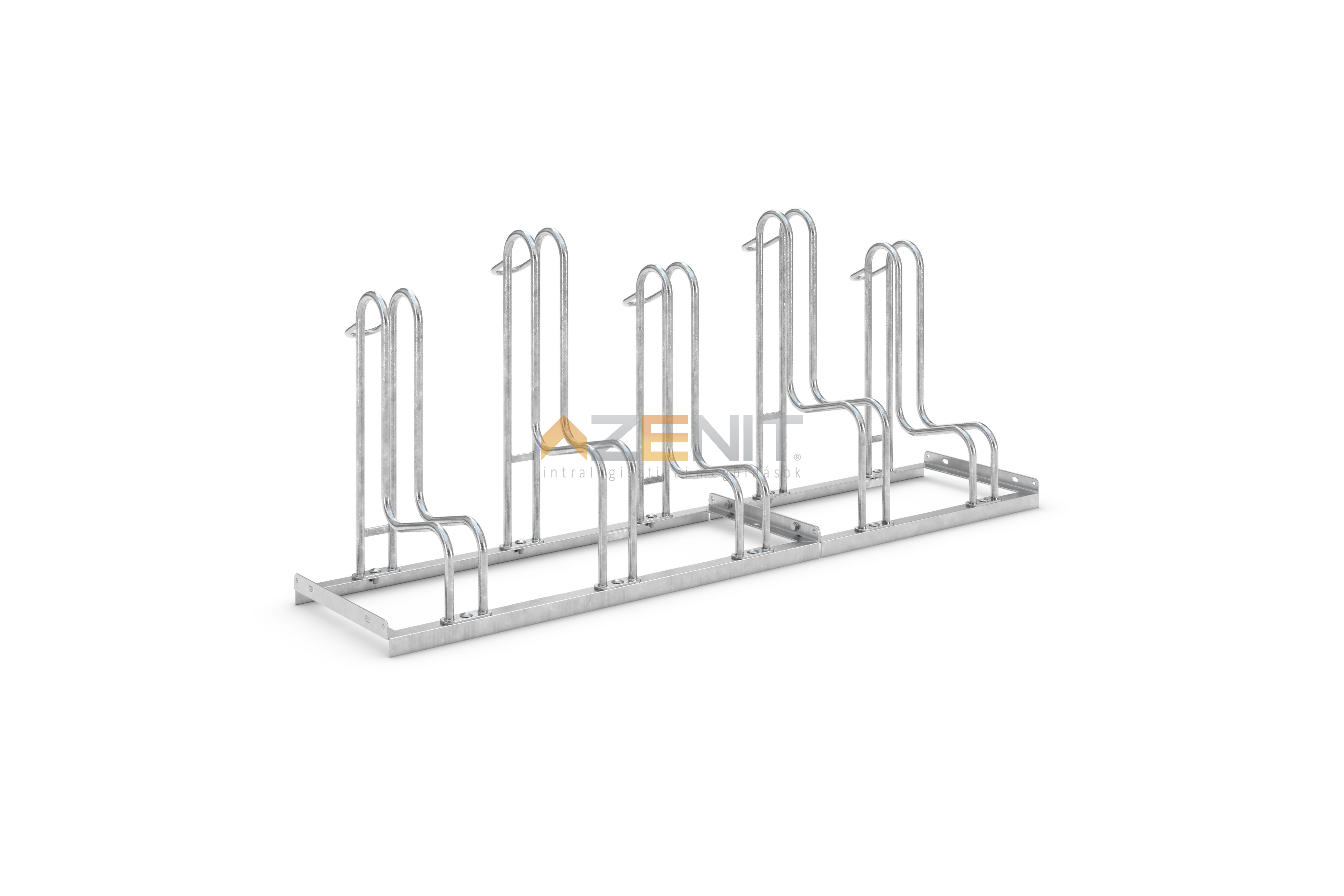 Kengyeles kerékpártároló 5 tárolóhellyel 1750 mm hosszú egyoldalas kivitel